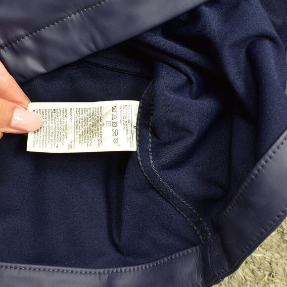 GAP Women's Size M Windbreaker Jacket Blue Polyester Zip Hooded Long Sleeve - Picture 5 of 8